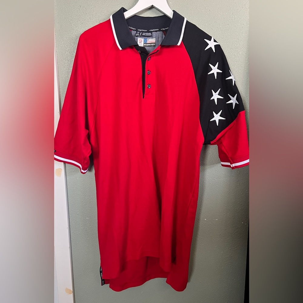 Rock Point Red Patriotic Polo 2XL
